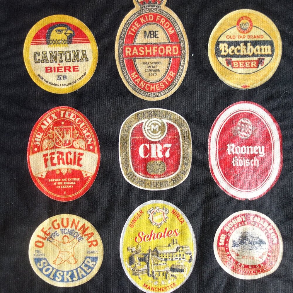 AOF ART OF FOOTBALL Beer Breweries Black Sweatshirt – Mens Large (282M)